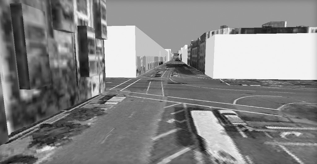 Simulation view from 6th/Brannan (looking east). Click above to show the different height scenarios.