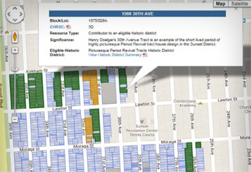 Sunset Historic Resource Survey Google Map
