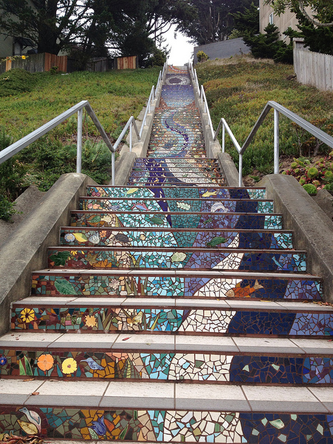 mosaic staircase