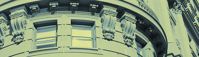 detail of exterior historic building