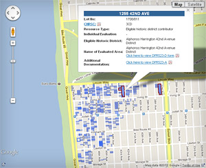 Oceanside Historic Resource Survey Google Map
