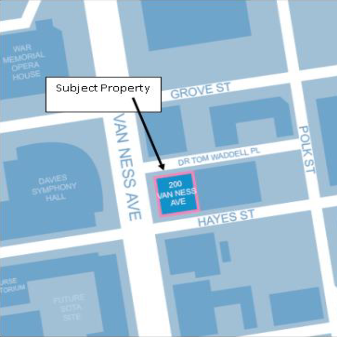 Map of Proposed 200 Van Ness