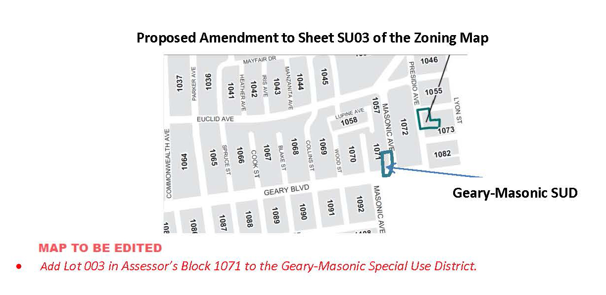 Map of Geary Masonic Special Use District
