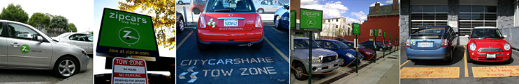 Examples of dedicated car share parking spaces